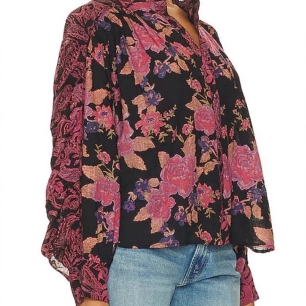 Free People Maraya Cotton Blouse S - Picture 3 of 6